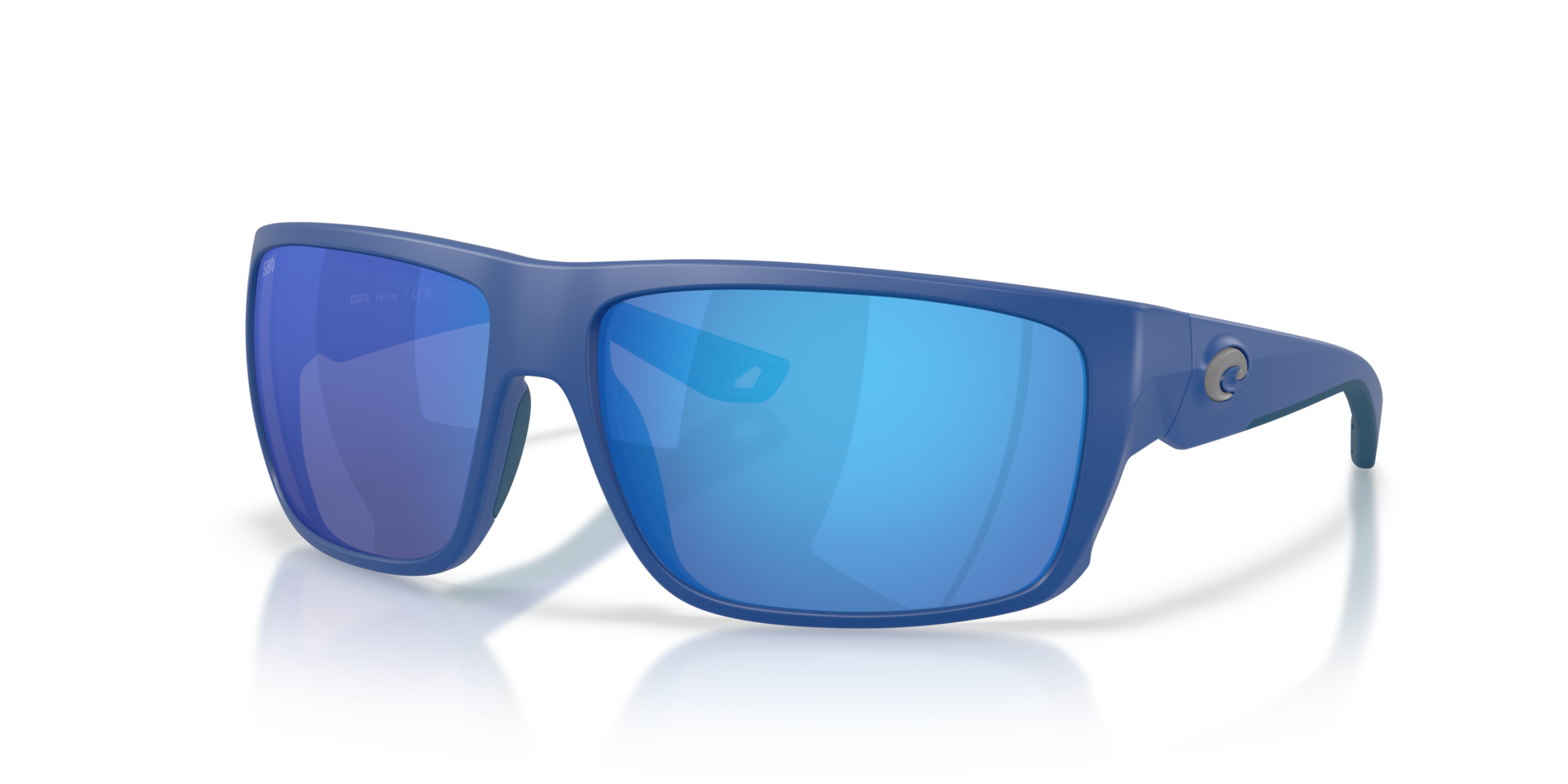 Costa Del Mar Performance Fly Line Men's Matte Chesapeake Blue Frame Blue Mirror 580G Polarized Lens Sunglasses 06S9129-91291864