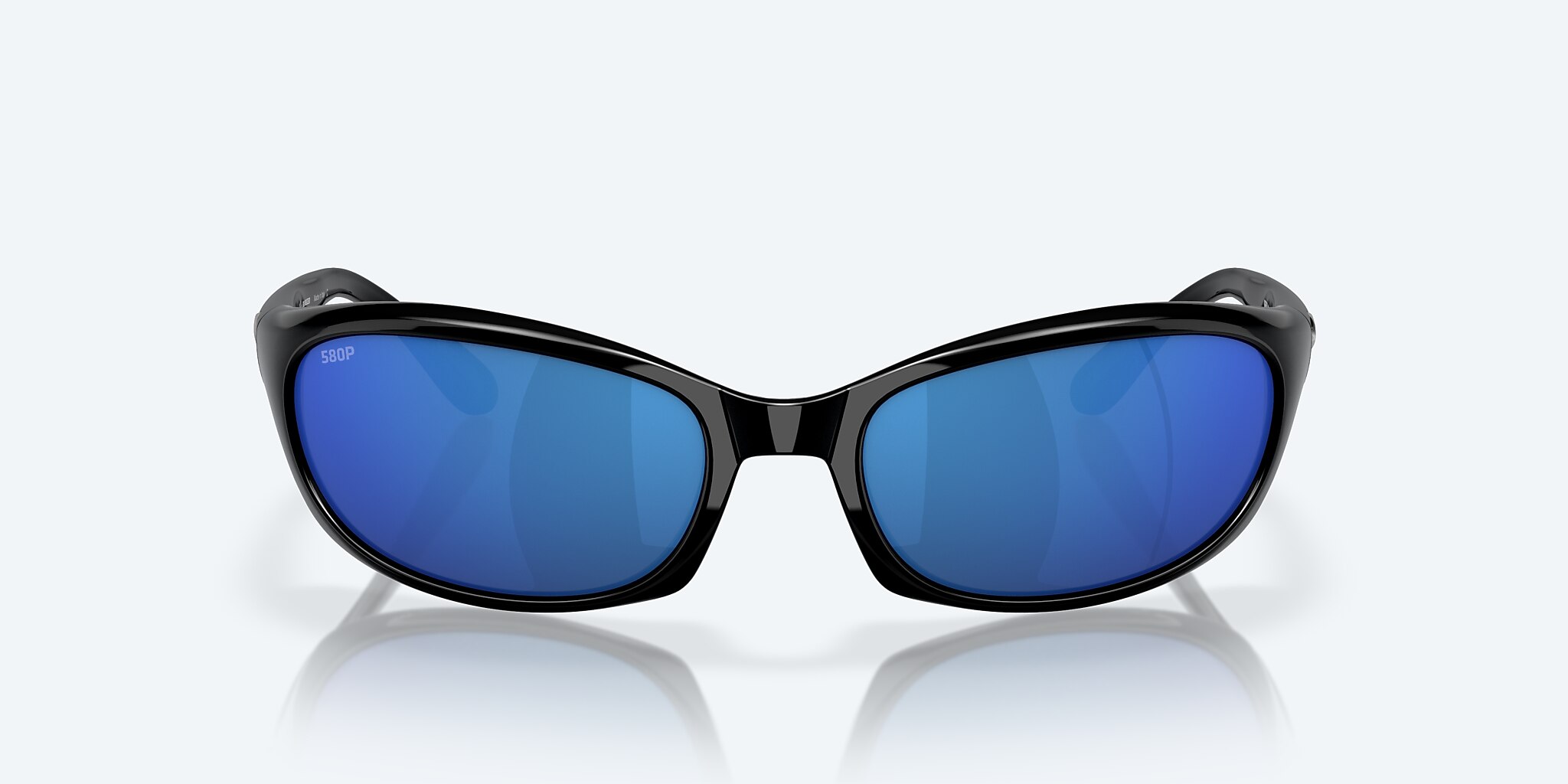Sunglasses Costa Harpoon S (61-18) with Blue Mirror lens and Shiny Black frame Image 2 of 7