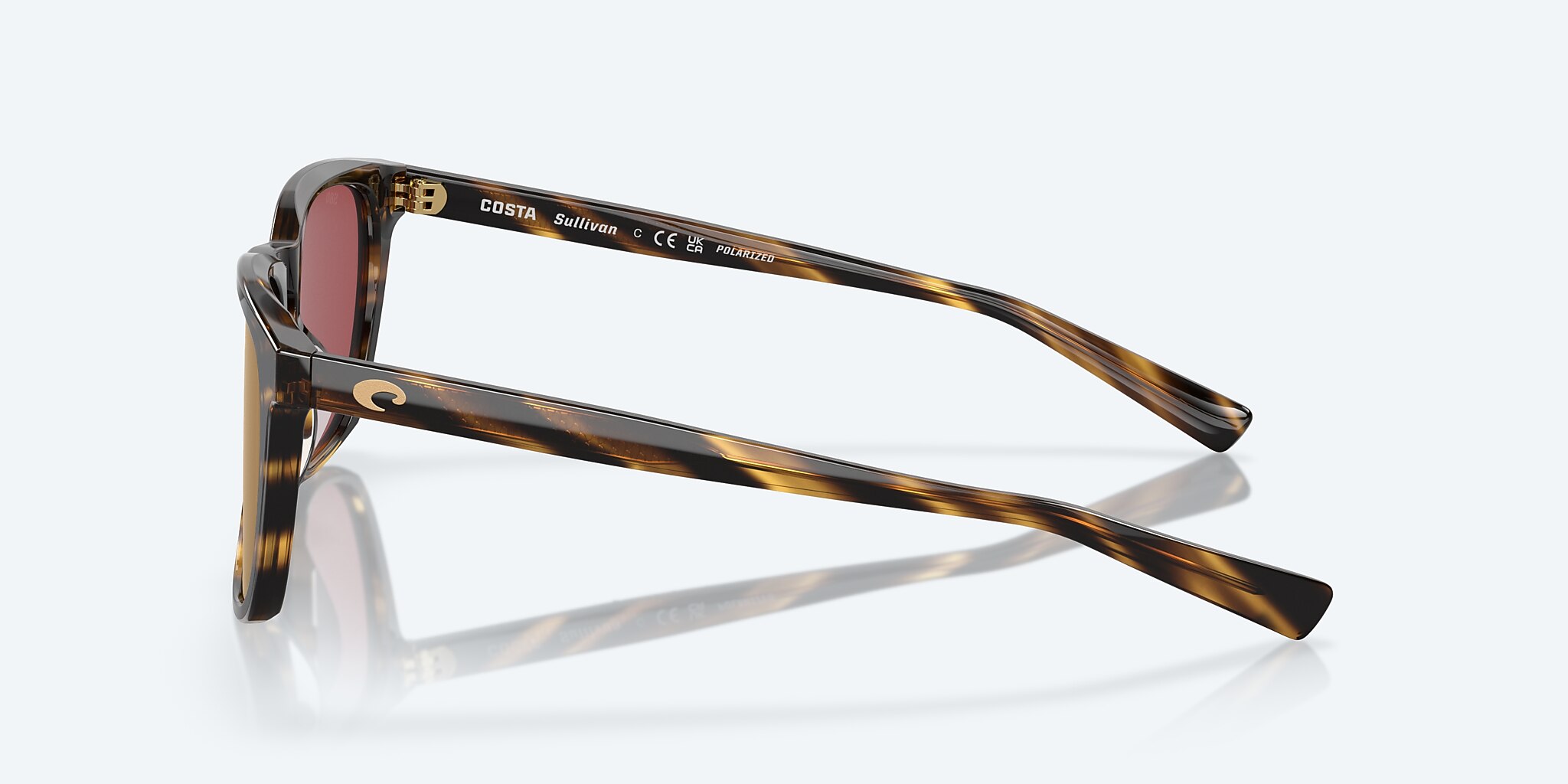 Sunglasses Costa Sullivan M (53-19) with Gold Mirror lens and Tortoise frame Image 3 of 8