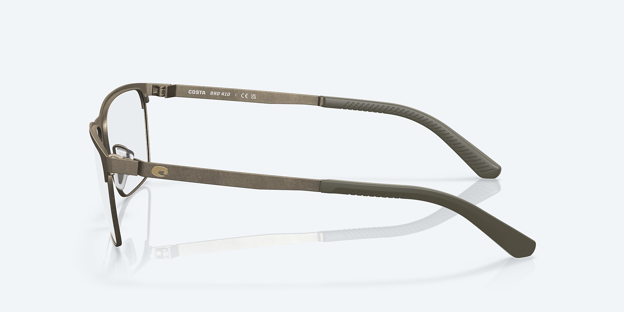 Eyeglasses Costa Bimini Road 410 M (54-15) with Demo Lens lens and Weathered Brass frame Image 3 of 6