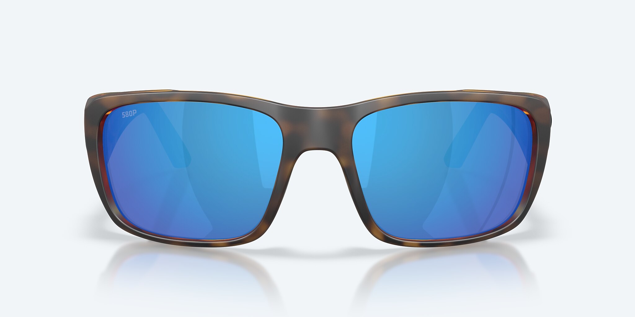 Sunglasses Costa Crudo XXL (64-21) with Blue Mirror lens and Matte Tortoise frame Image 2 of 9