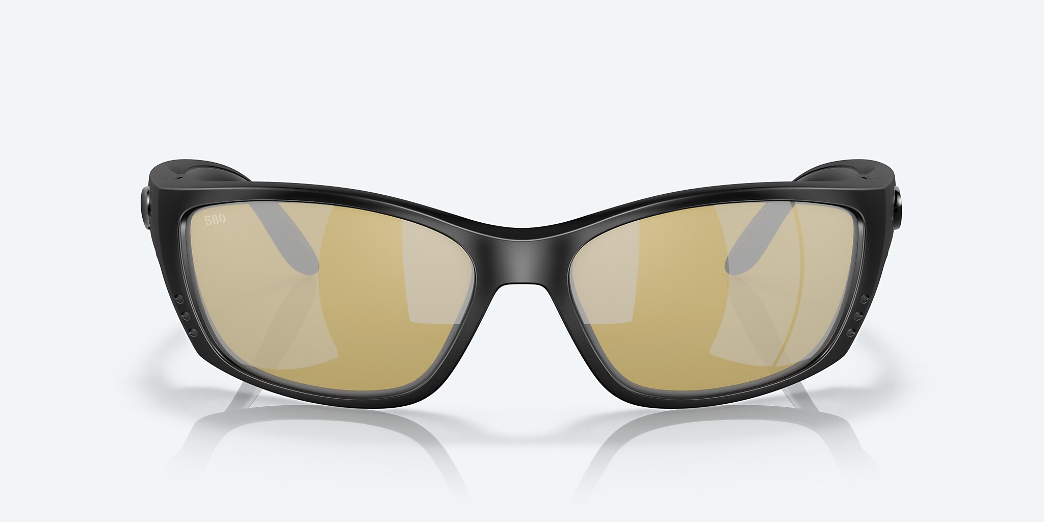 Sunglasses Costa Fisch XL (64-17) with Sunrise Silver Mirror lens and Blackout frame Image 2 of 7