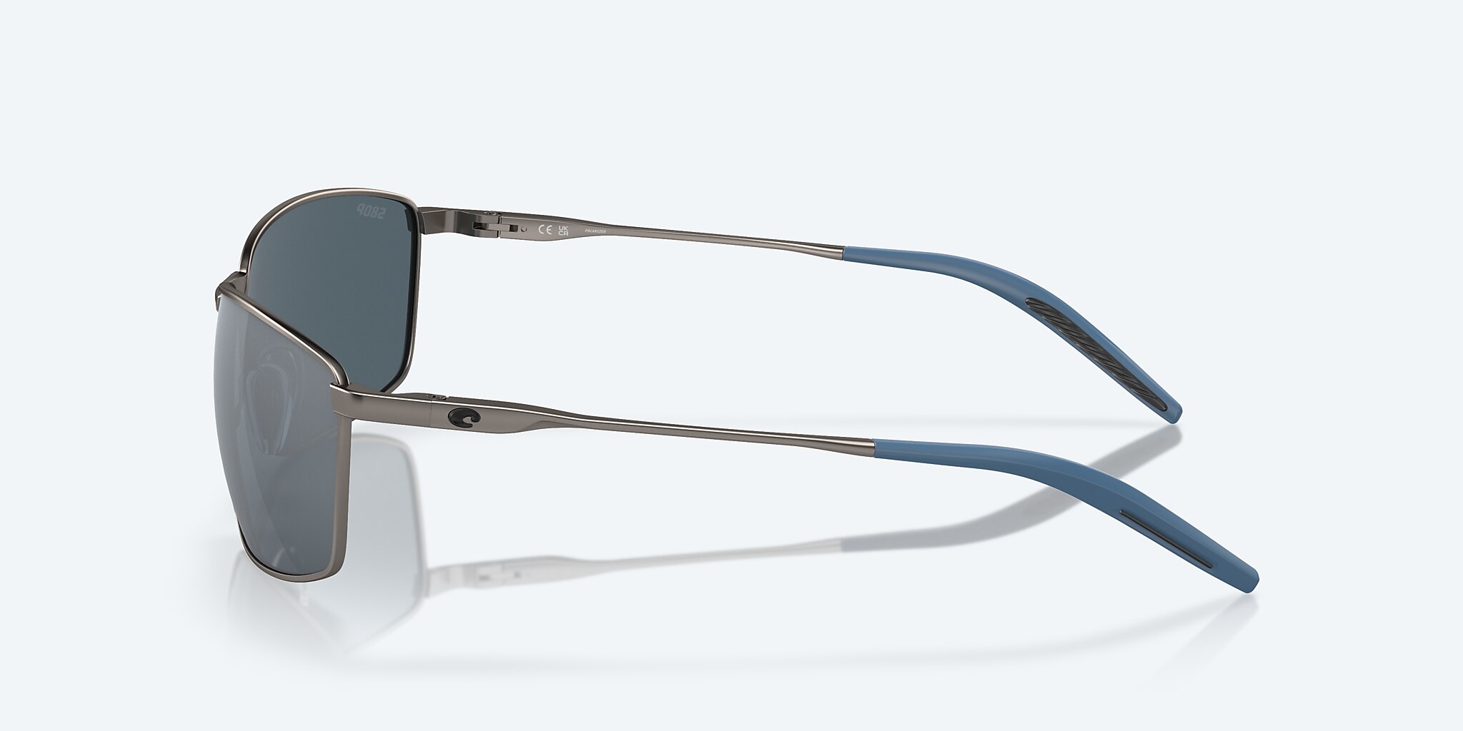 Sunglasses Costa Turret L (63-15) with Gray Silver Mirror lens and Matte Dark Gunmetal frame Image 3 of 7