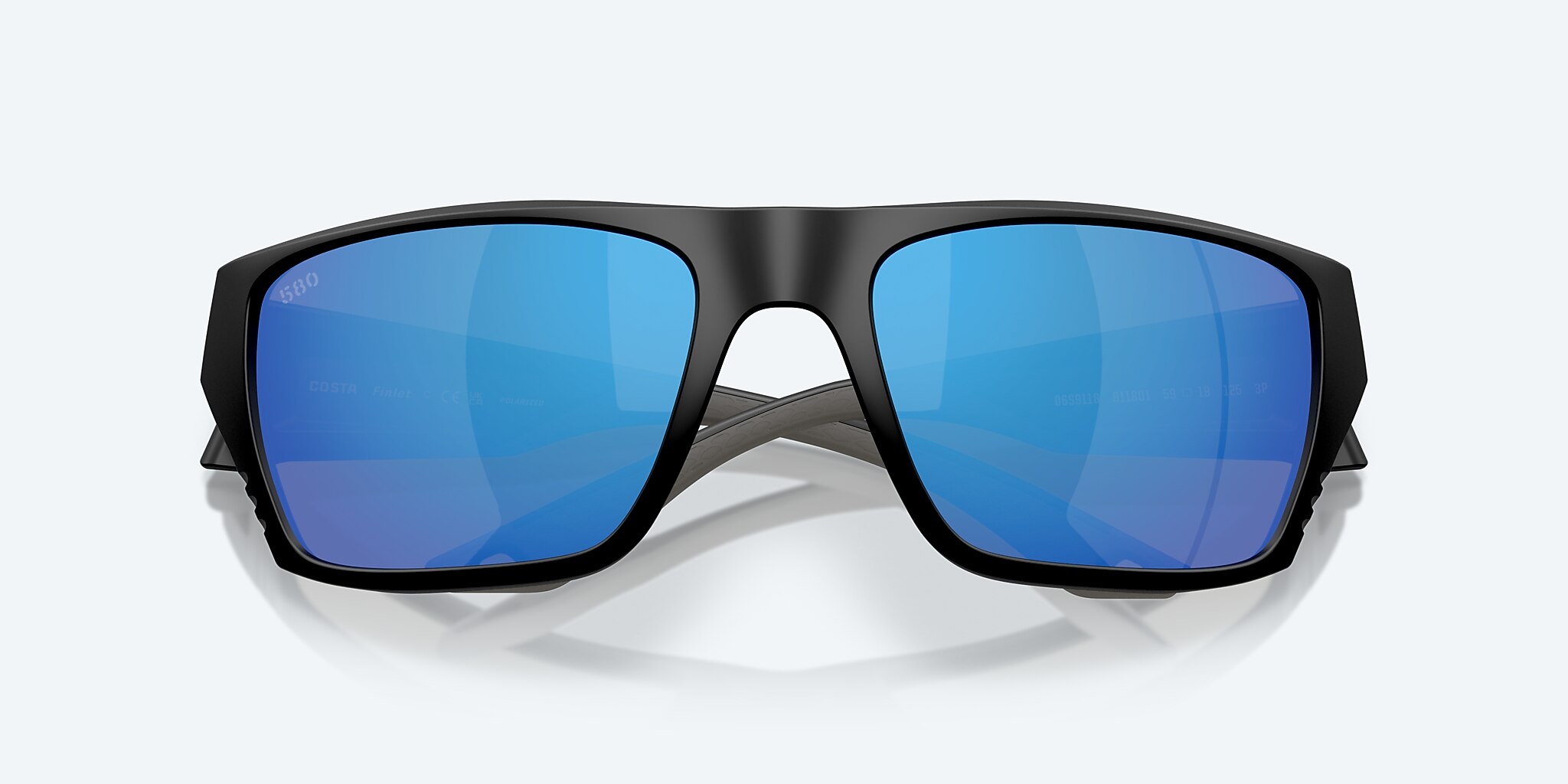 Lentes de Sol Costa Finlet L (59-19) con Azul Espejeado lente y Negro Mate montura Imagen 5 de 7
