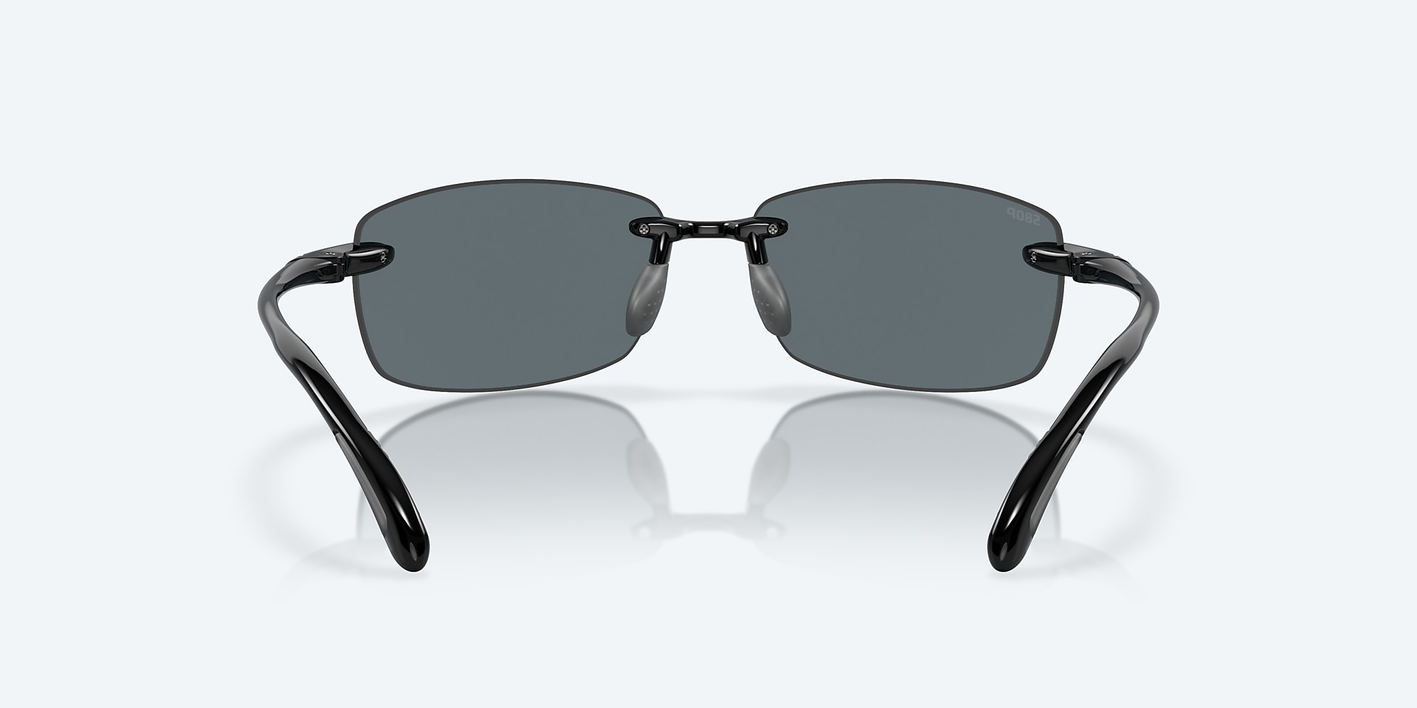 Sunglasses Costa Ballast M (60-15) with Blue Mirror lens and Shiny Black frame Image 4 of 7