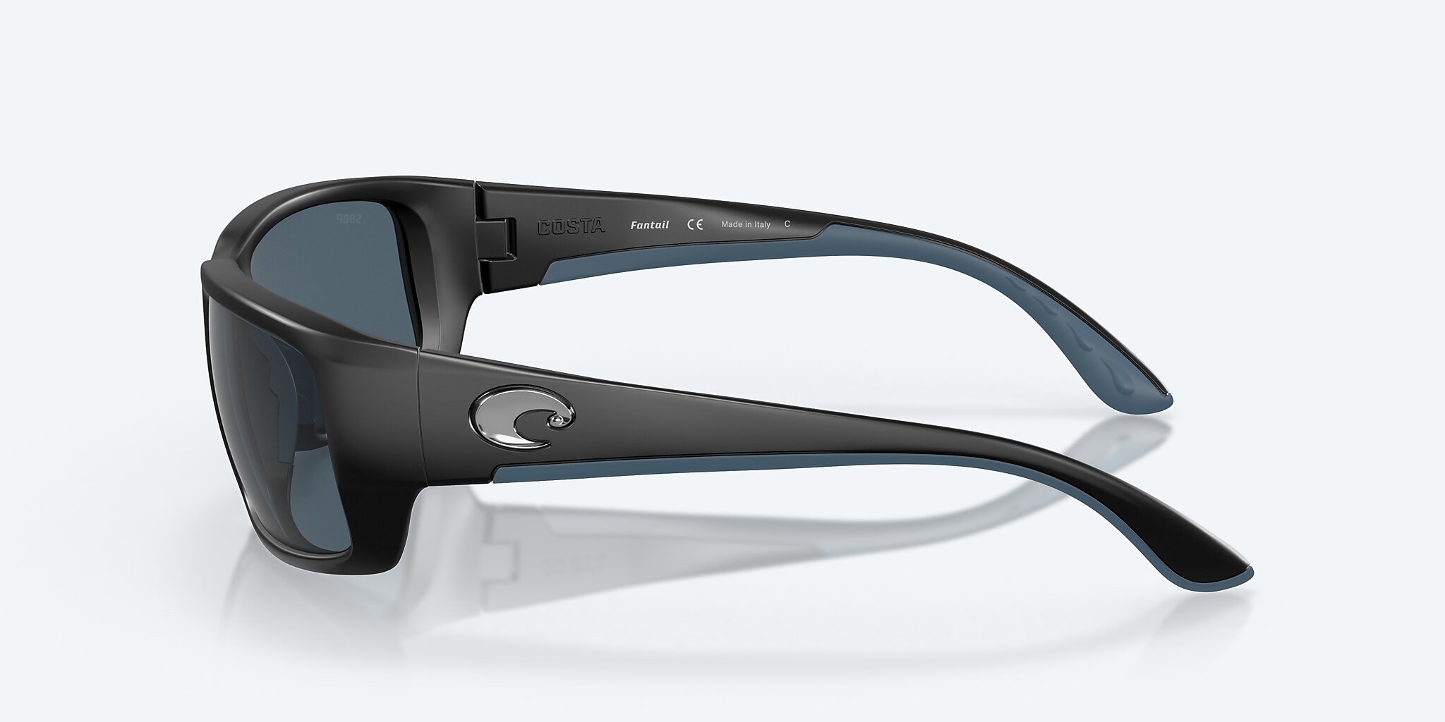 Sunglasses Costa Fantail M (59-14) with Gray lens and Matte Black frame Image 3 of 7