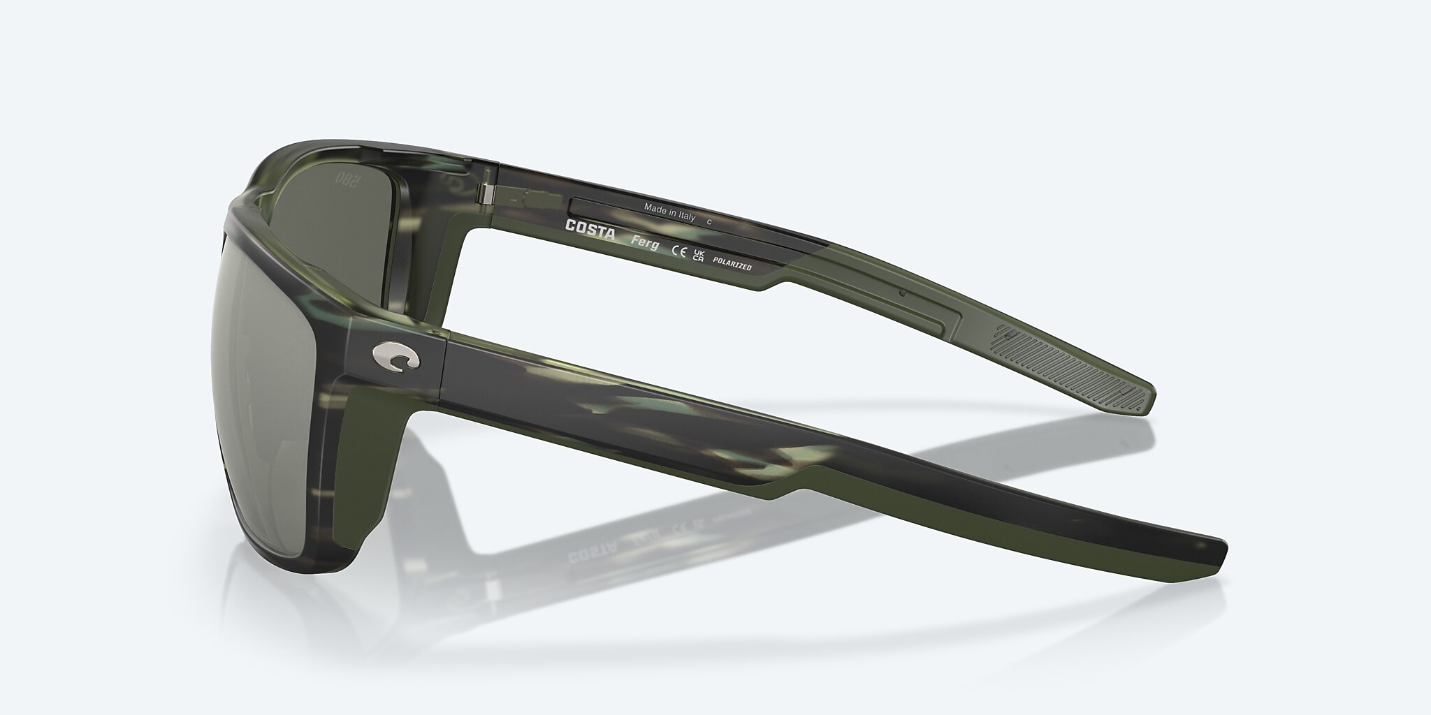 Sunglasses Costa Ferg L (59-16) with Gray Silver Mirror lens and Matte Reef frame Image 3 of 7