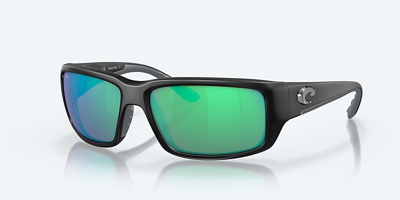 Sunglasses Costa Fantail M (59-14) with Green Mirror lens and Matte Black frame Image 1 of 7