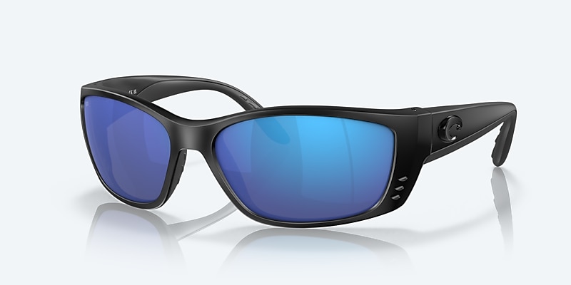 Sunglasses Costa Fisch XL (64-17) with Blue Mirror lens and Blackout frame Image 1 of 7