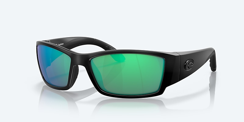 Lunettes de soleil Costa Corbina L (61-18) avec Effet miroir Vert verre et Noir monture Image 1 de 7