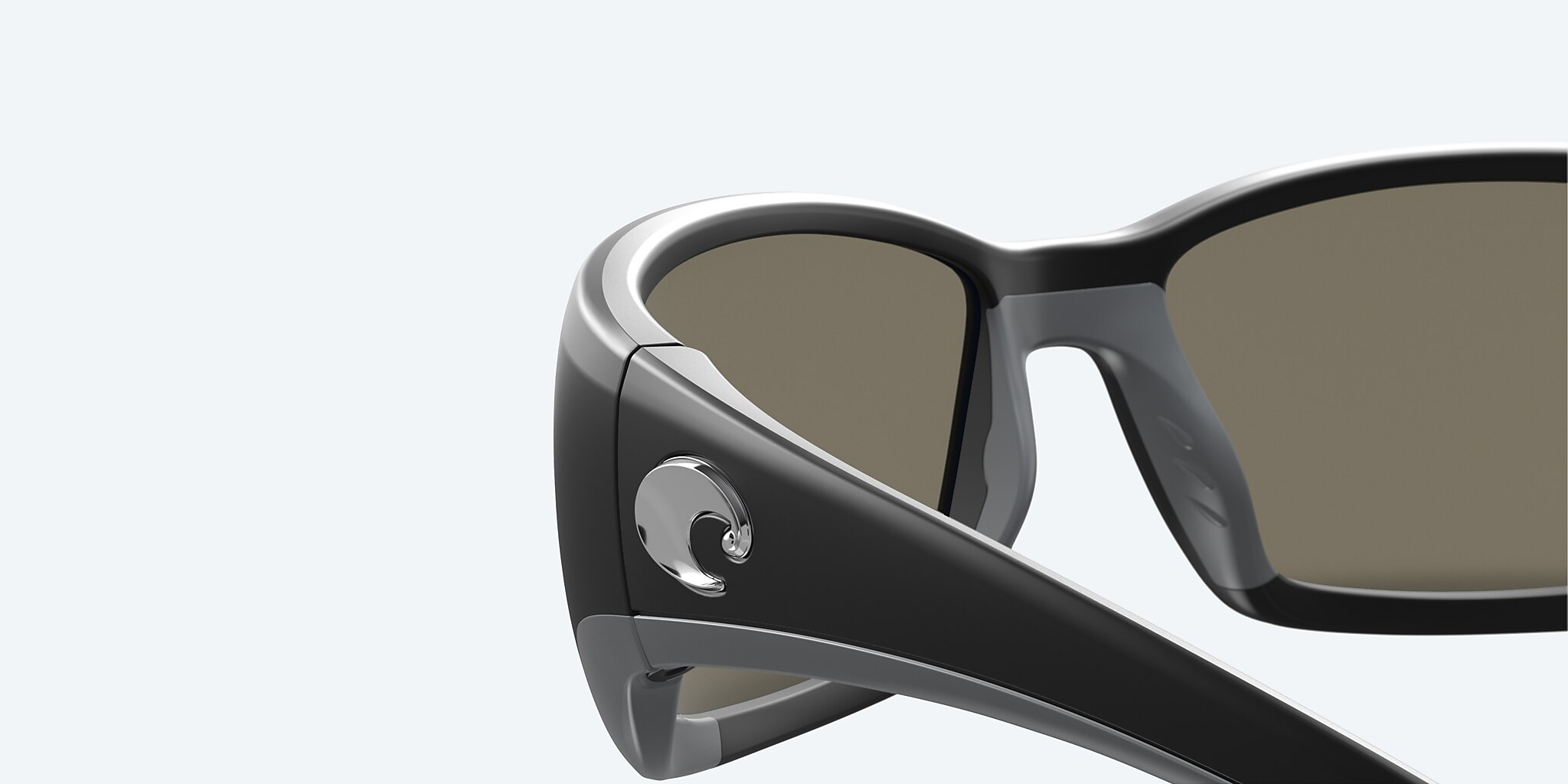 Lunettes de soleil Costa Blackfin L (62-17) avec Effet miroir Bleu verre et Noir mat monture Image 6 de 8