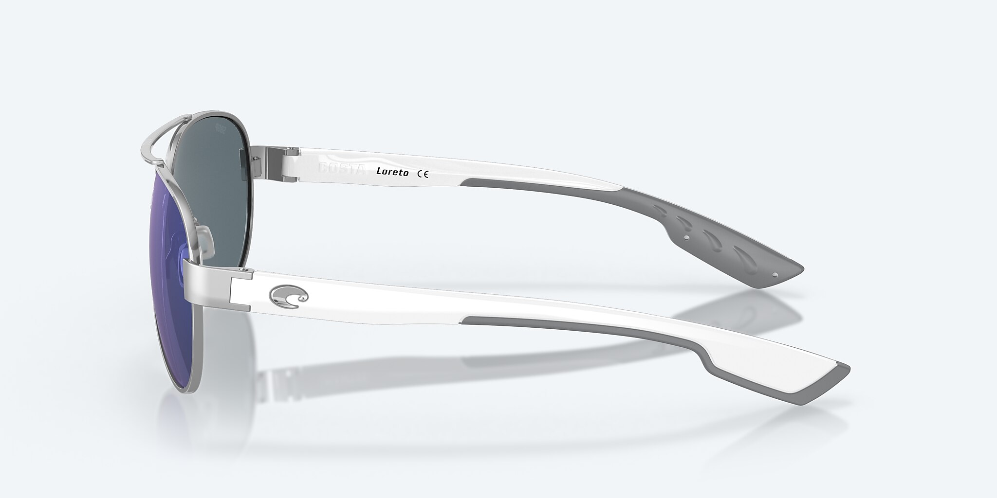 Sunglasses Costa Loreto M (56-14) with Blue Mirror lens and Palladium frame Image 3 of 8