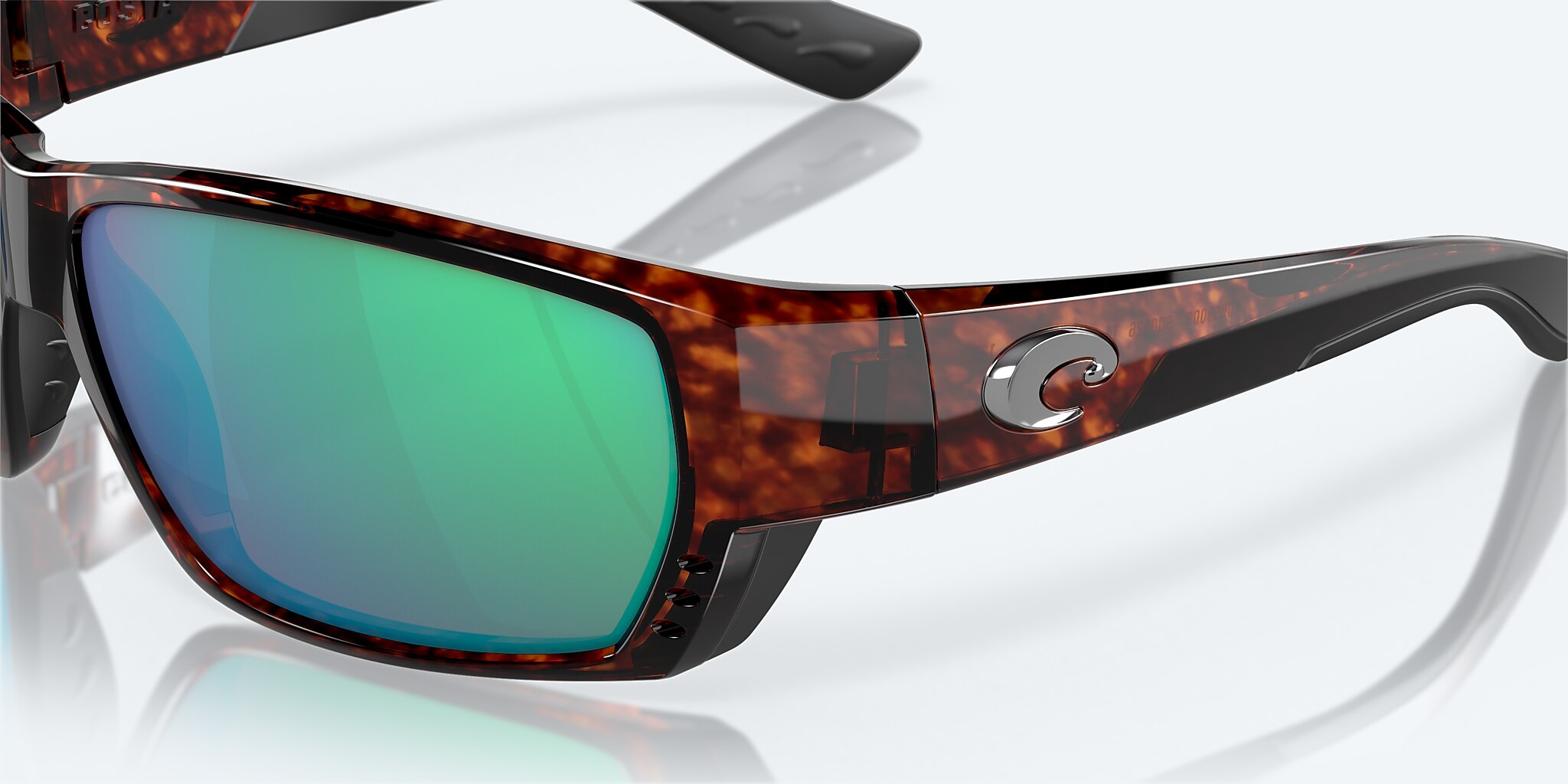 Sunglasses Costa Tuna Alley XL (62-11) with Green Mirror lens and Tortoise frame Image 6 of 7