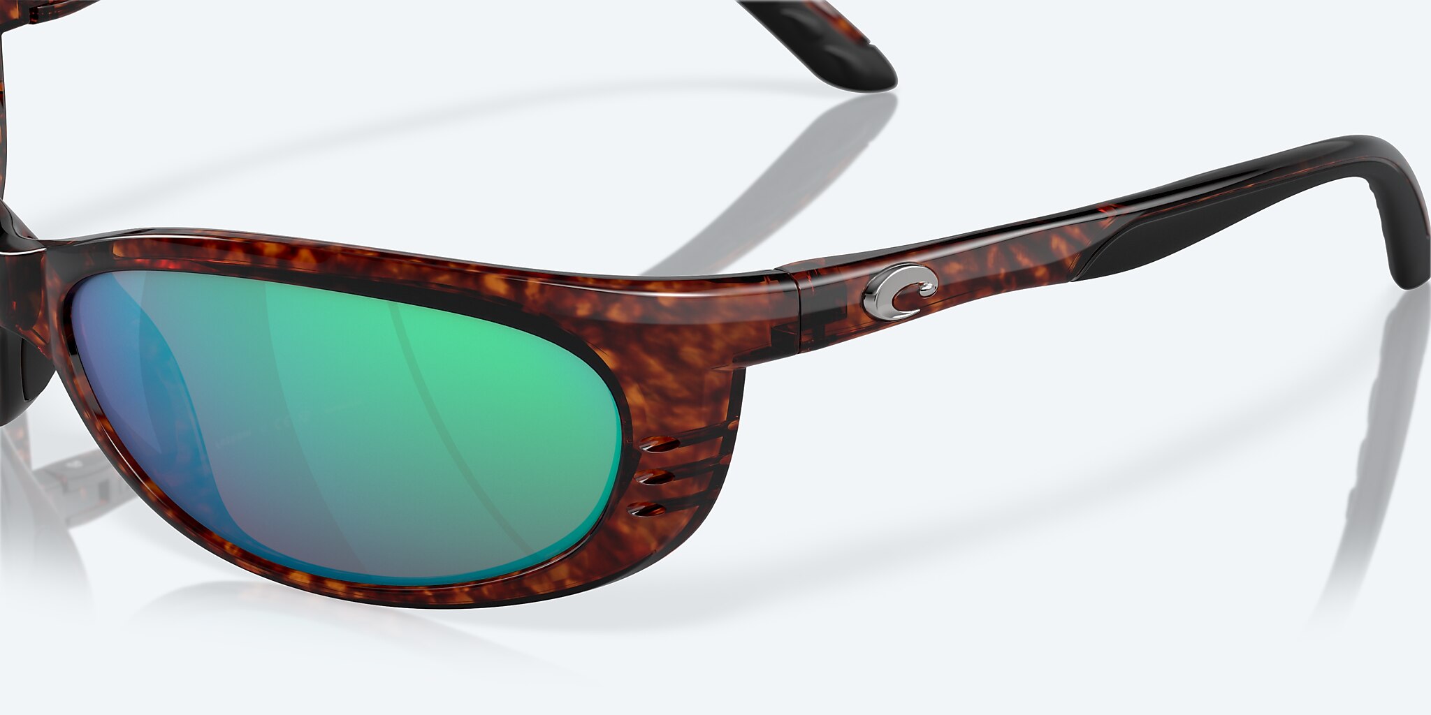 Lunettes de soleil Costa Fathom L (61-16) avec Effet miroir Vert verre et Écaille de tortue monture Image 6 de 7