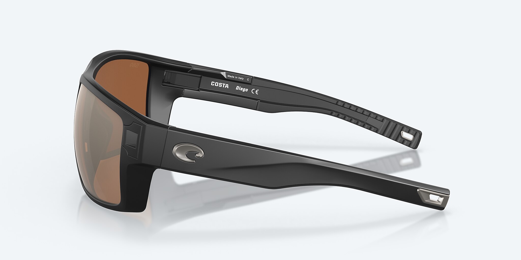 Lentes de Sol Costa Diego XL (62-14) con Cobre y Plateado Espejado lente y Negro Mate montura Imagen 3 de 8