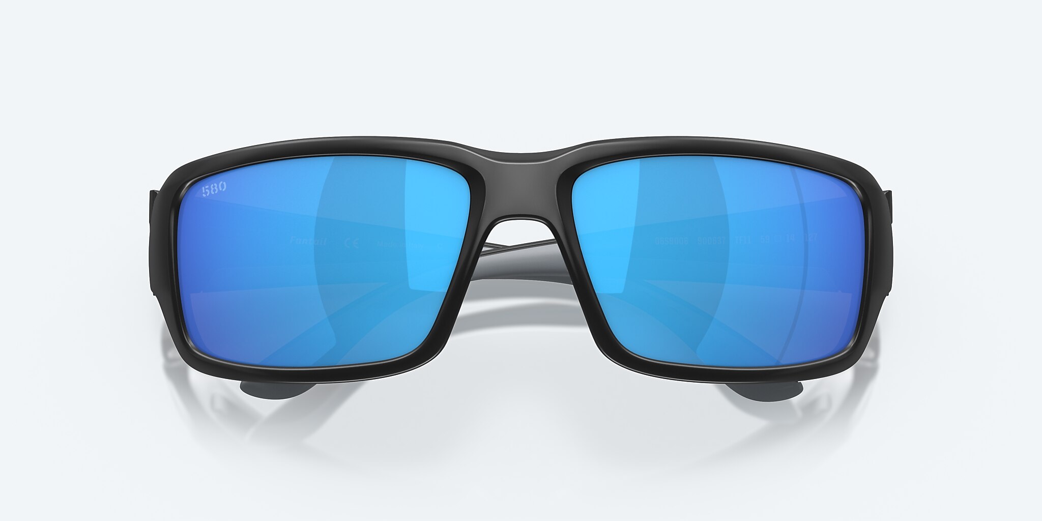 Sunglasses Costa Fantail M (59-14) with Blue Mirror lens and Matte Black frame Image 5 of 7