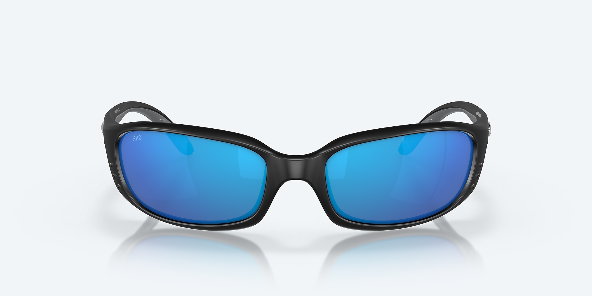 Sunglasses Costa Brine S (59-18) with Blue Mirror lens and Matte Black frame Image 2 of 7