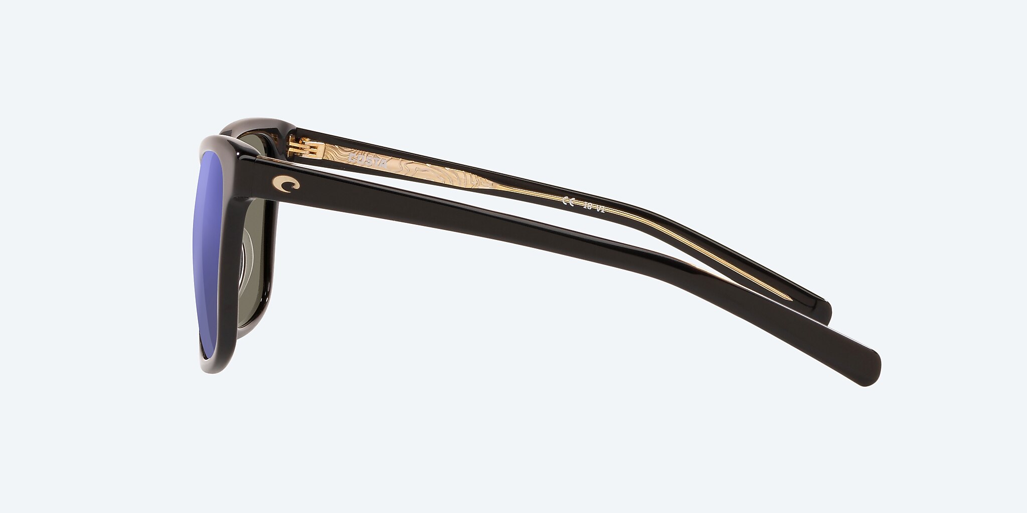 Sunglasses Costa May M (57-15) with Blue Mirror lens and Shiny Black frame Image 3 of 4