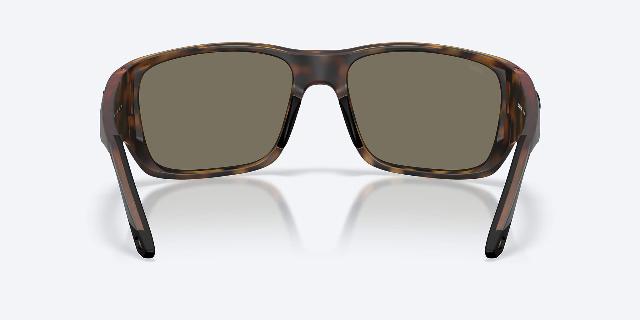 Sunglasses Costa Crudo XXL (64-21) with Blue Mirror lens and Matte Tortoise frame Image 5 of 9