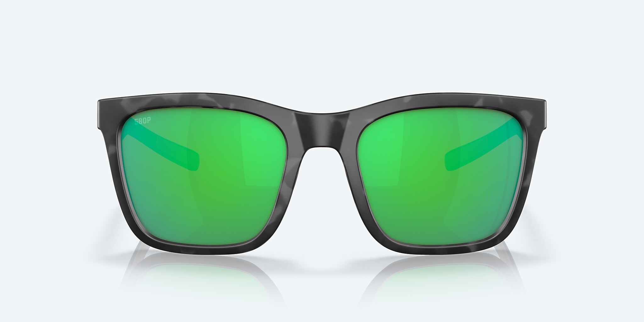 Sunglasses Costa Panga XXL (56-20) with Green Mirror lens and Matte Gray Tortoise frame Image 2 of 7
