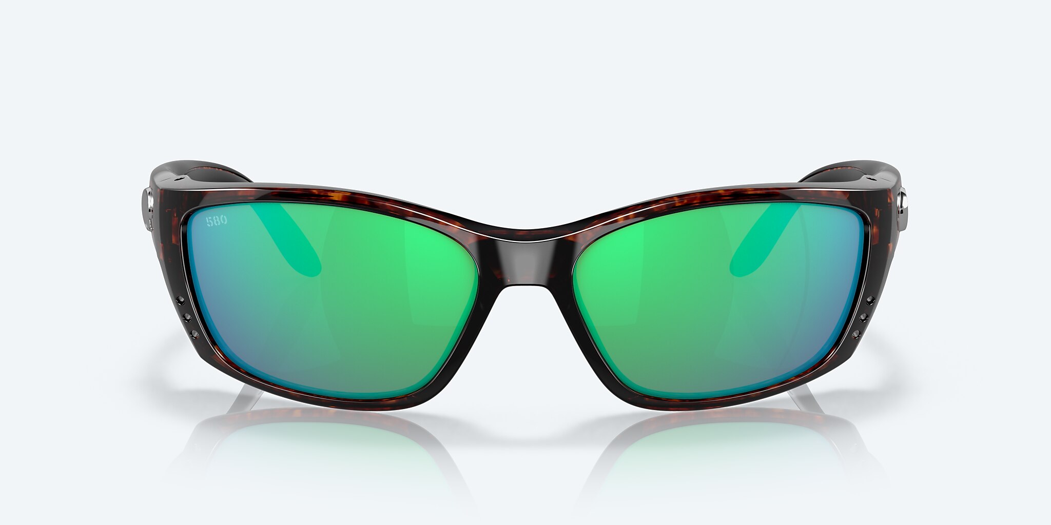 Sunglasses Costa Fisch XL (64-17) with Green Mirror lens and Tortoise frame Image 2 of 7
