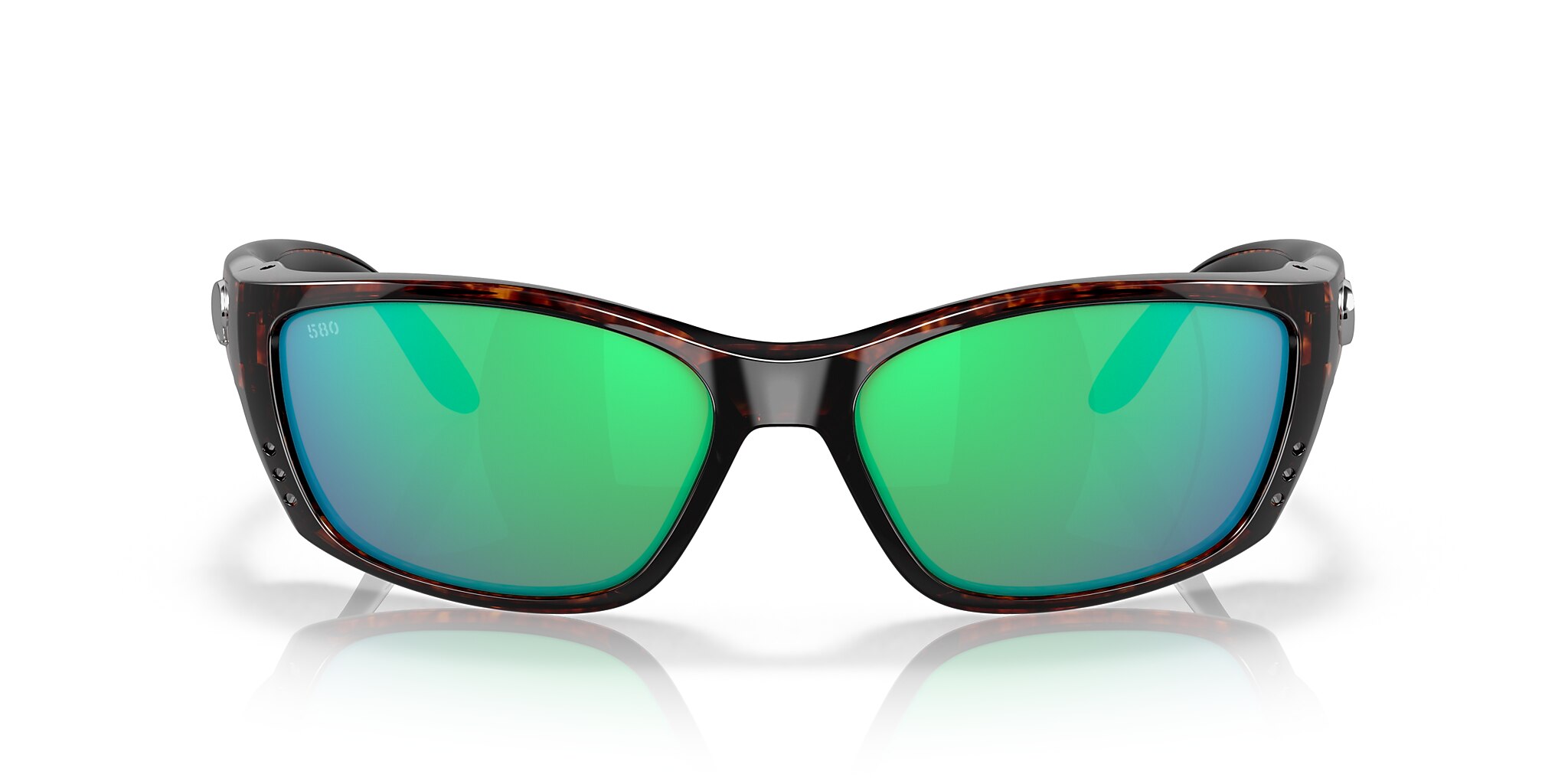 Costa Fisch XL (64-17) with Green Mirror lenses and Tortoise frame