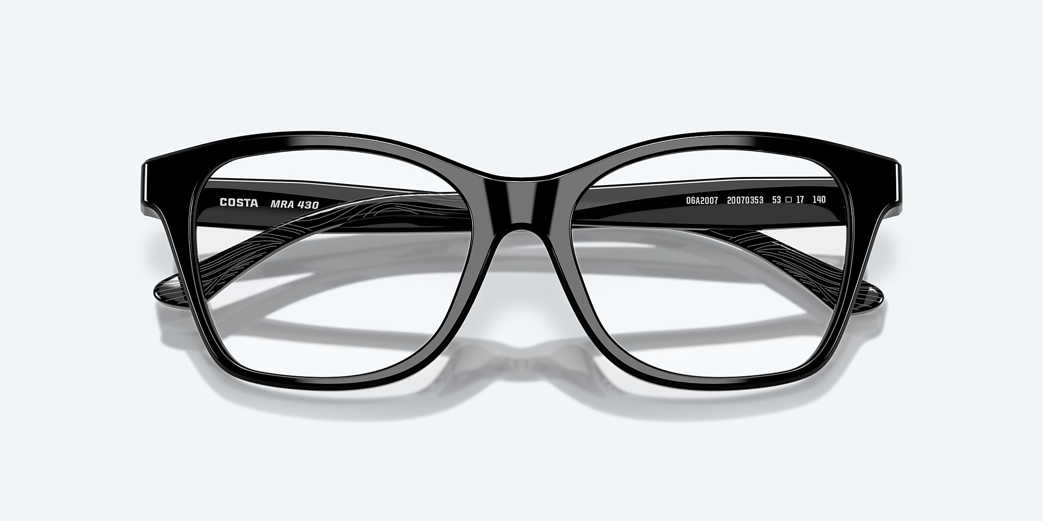 Eyeglasses Costa Mariana Trench 430 M (53-17) with Demo Lens lens and Black frame Image 5 of 7