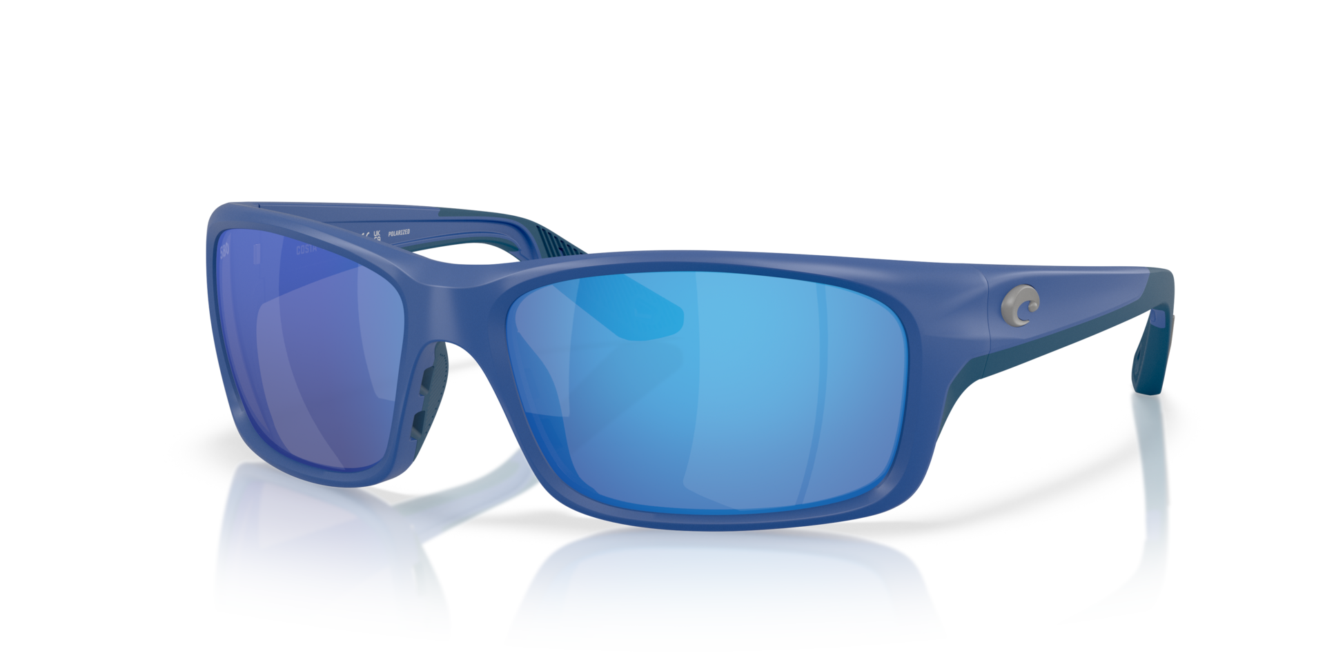 Costa Del Mar Performance Jose Pro Men's Matte Chesapeake Blue Frame Blue Mirror 580G Polarized Lens Sunglasses 06S9106-91061762
