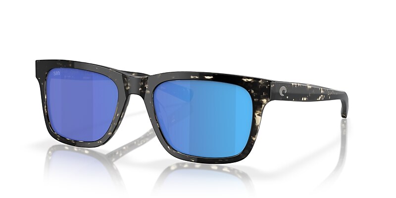 Costa Tybee M (55-19) with Blue Mirror lenses and Shiny Black Kelp