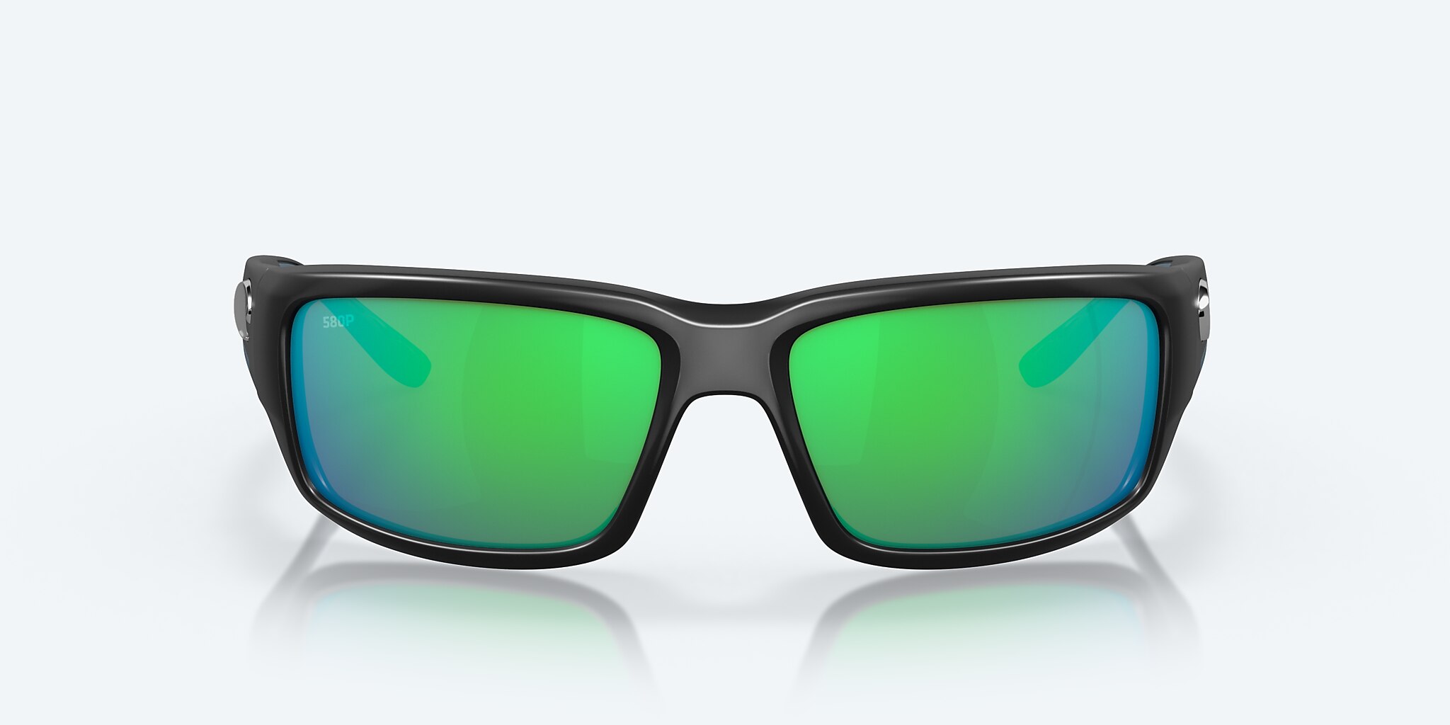 Sunglasses Costa Fantail M (59-14) with Green Mirror lens and Matte Black frame Image 2 of 7