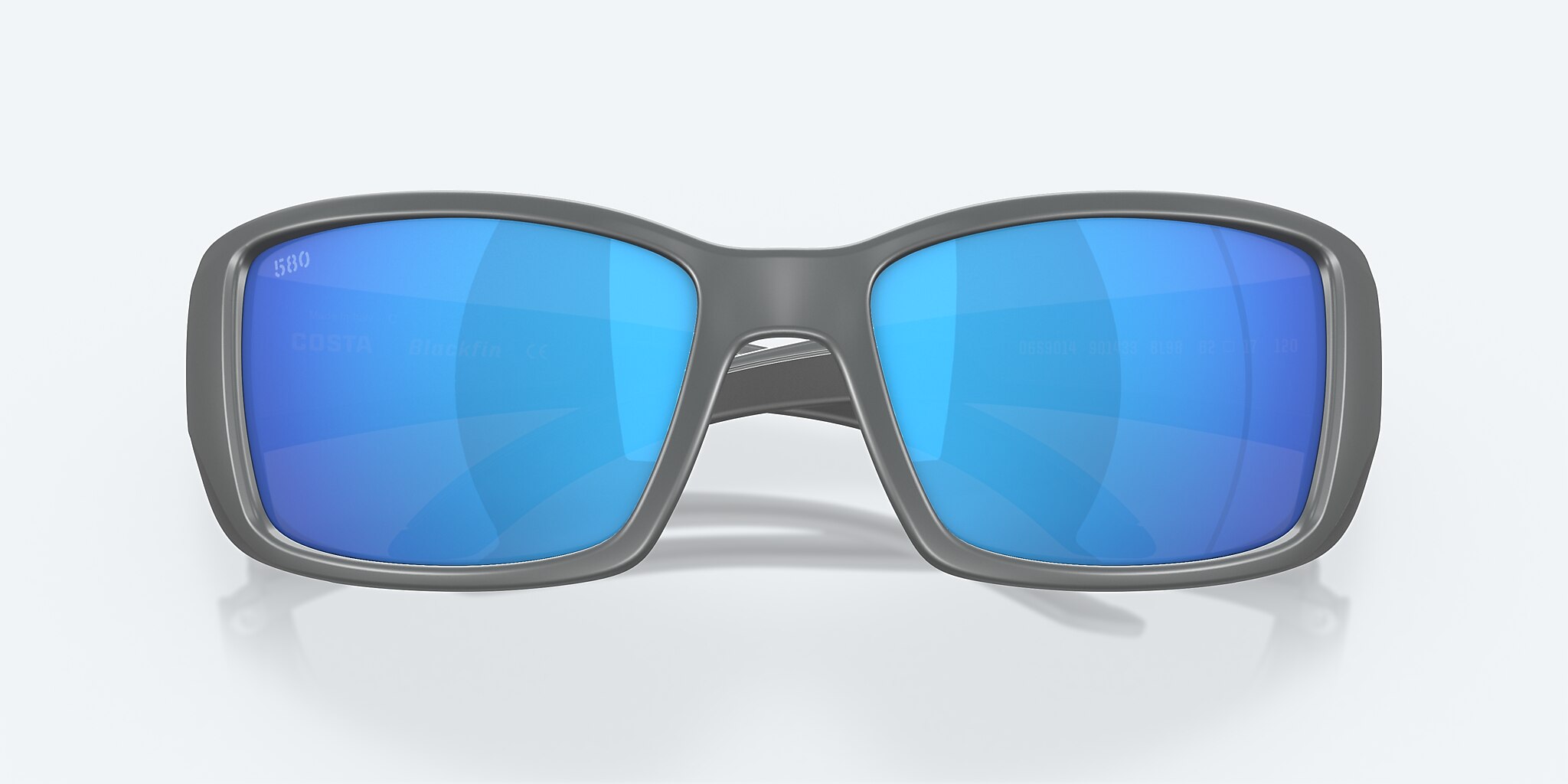Sunglasses Costa Blackfin L (62-17) with Blue Mirror lens and Matte Gray frame Image 5 of 7