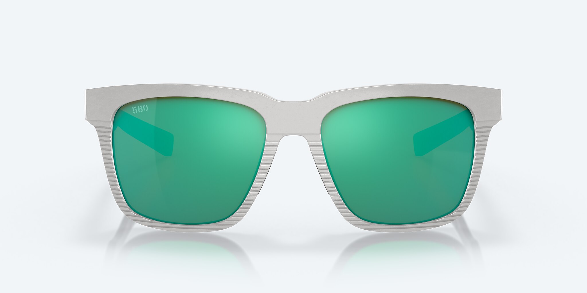 Sunglasses Costa Pescador L (55-17) with Green Mirror lens and Light Gray frame Image 2 of 7