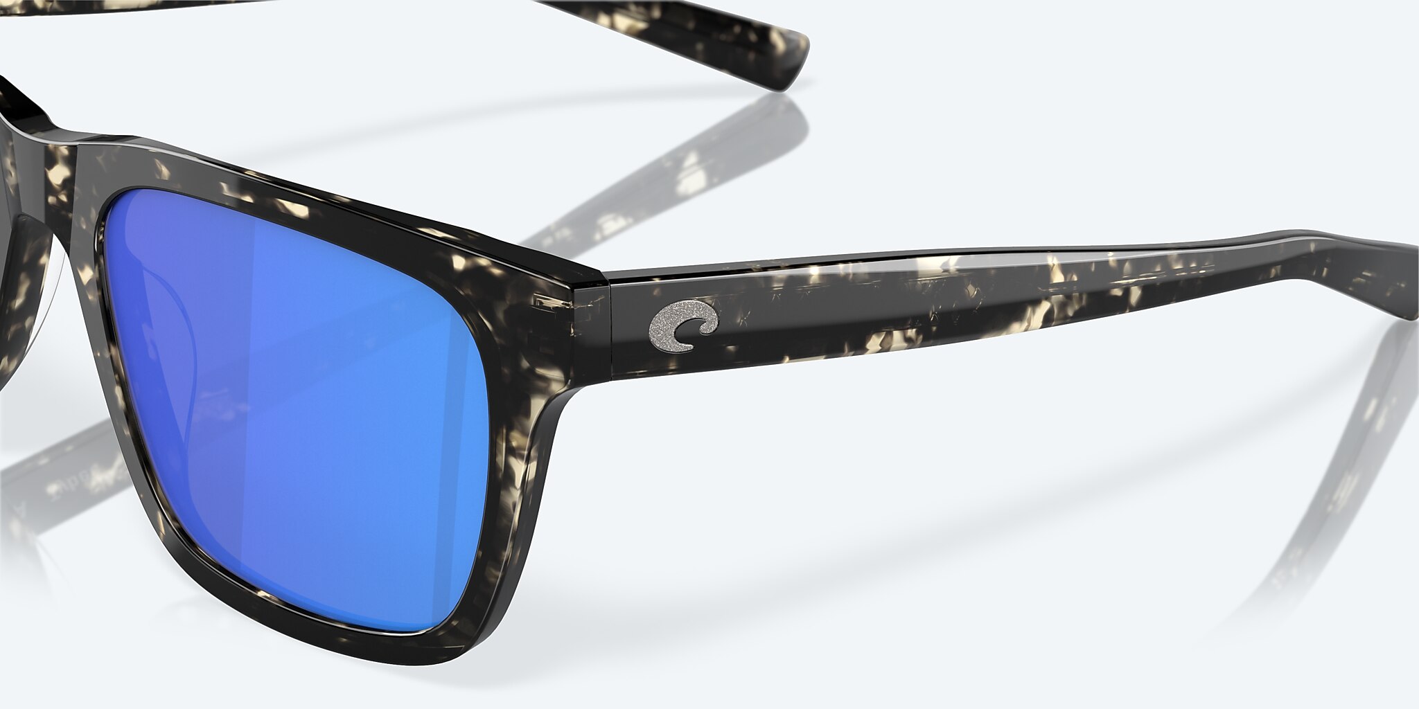 Sunglasses Costa Tybee M (55-19) with Blue Mirror lens and Shiny Black Kelp frame Image 6 of 8