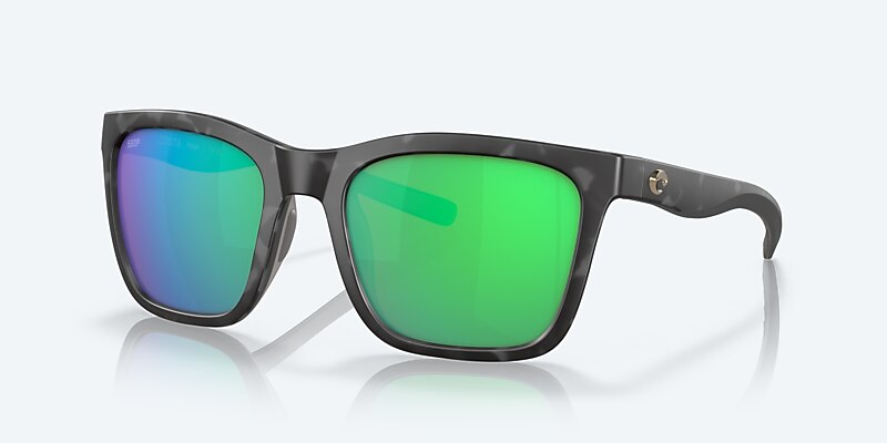 Sunglasses Costa Panga XXL (56-20) with Green Mirror lens and Matte Gray Tortoise frame Image 1 of 7