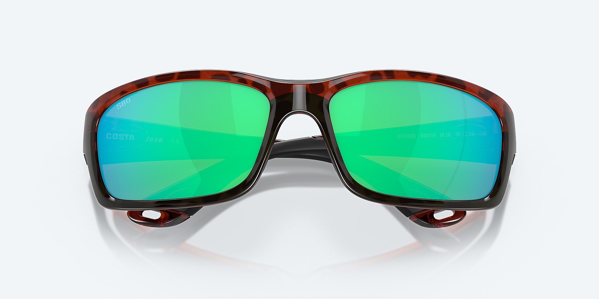 Sunglasses Costa Jose L (62-16) with Green Mirror lens and Tortoise frame Image 5 of 8