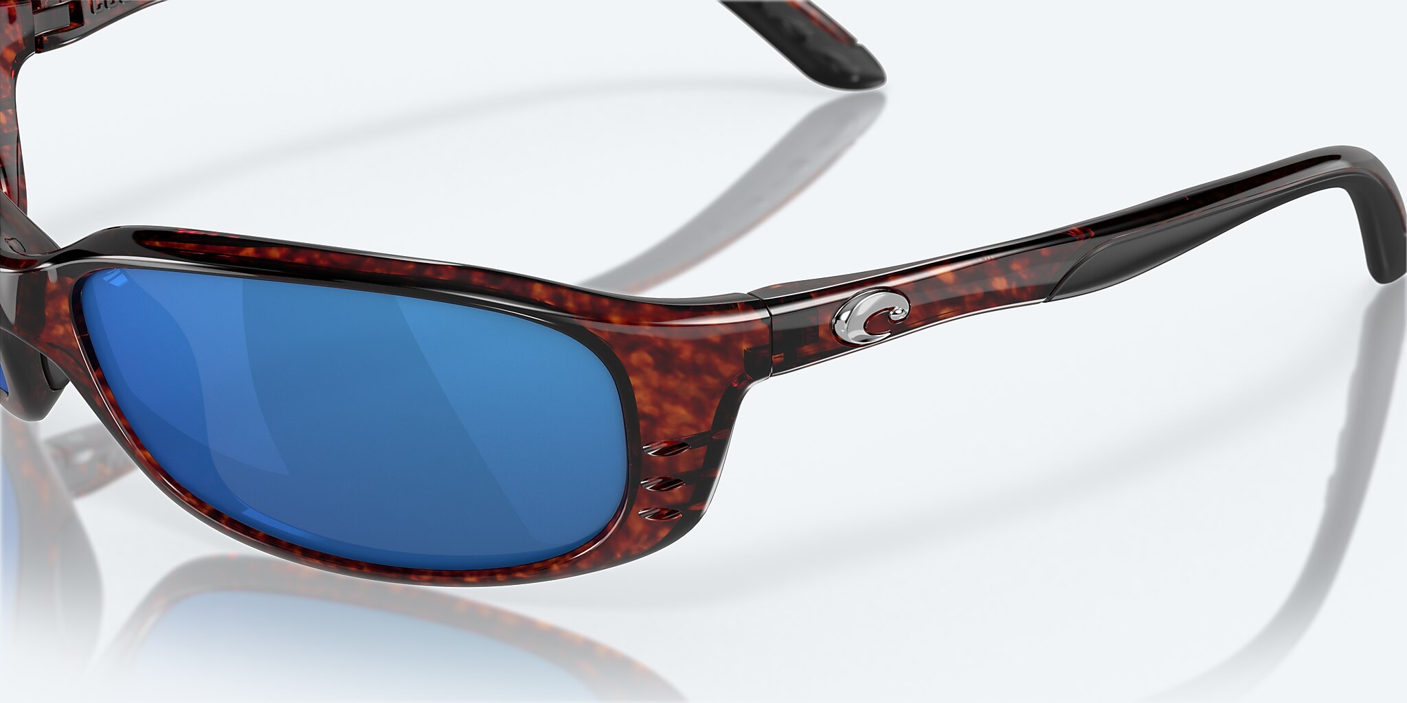 Sunglasses Costa Brine S (59-18) with Blue Mirror lens and Tortoise frame Image 6 of 7