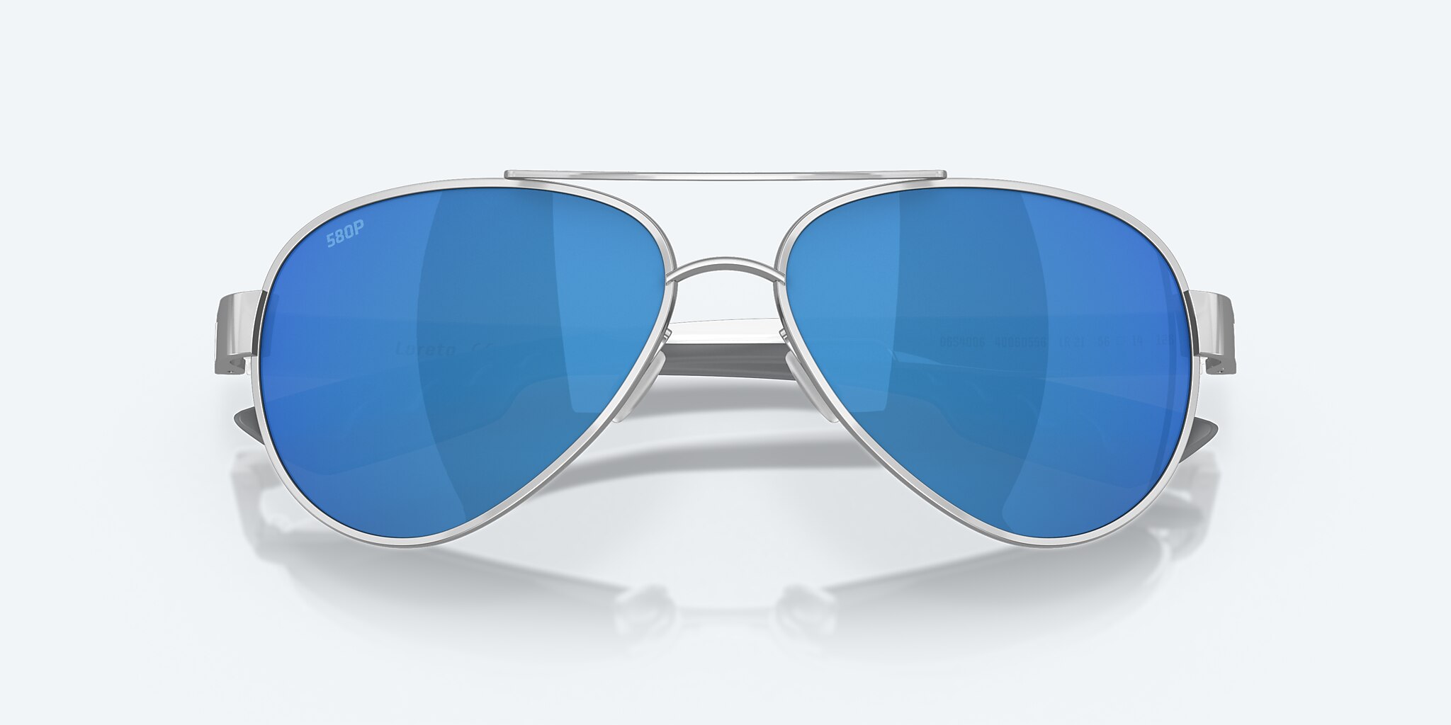 Sunglasses Costa Loreto M (56-14) with Blue Mirror lens and Palladium frame Image 5 of 8