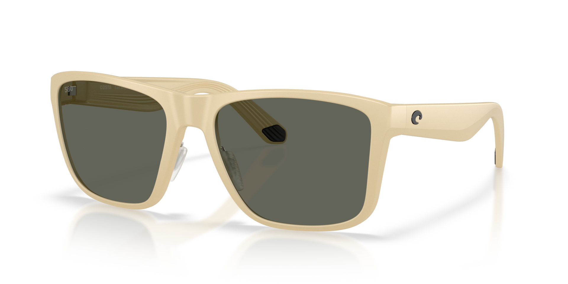 Costa Del Mar Lifestyle Los Alijos Men's Matte Sand Frame Gray 580G Polarized Lens Sunglasses 06S9126-91261359