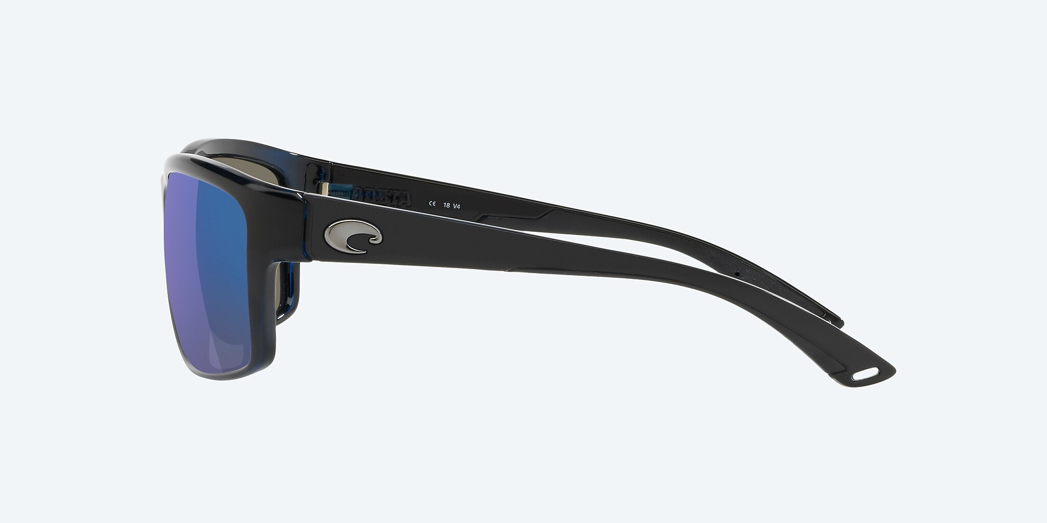 Sunglasses Costa Mag Bay XL (63-13) with Blue Mirror lens and Shiny Black frame Image 3 of 4