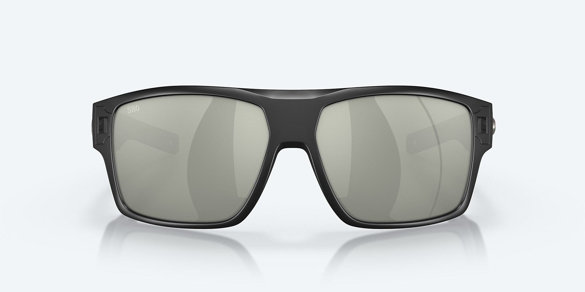 Sunglasses Costa Diego XL (62-14) with Gray Silver Mirror lens and Matte Black frame Image 2 of 8