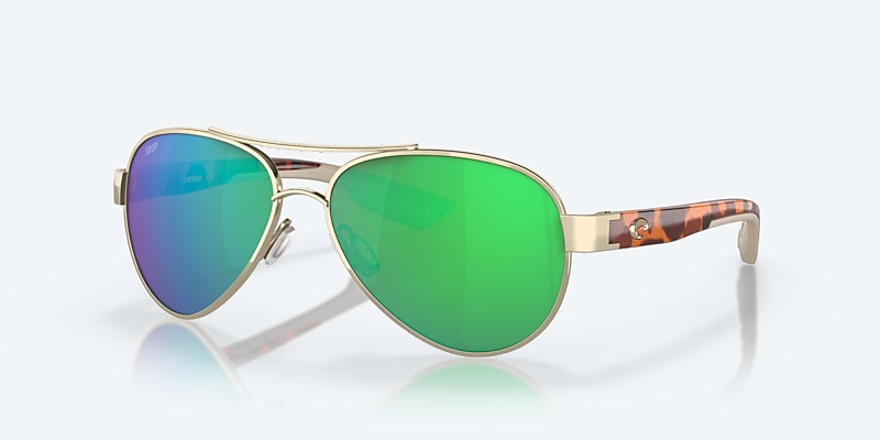 Sunglasses Costa Loreto M (56-14) with Green Mirror lens and Rose Gold frame Image 1 of 8