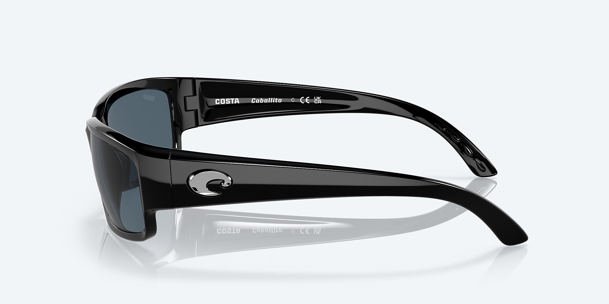 Sunglasses Costa Caballito M (59-15) with Gray lens and Shiny Black frame Image 3 of 7