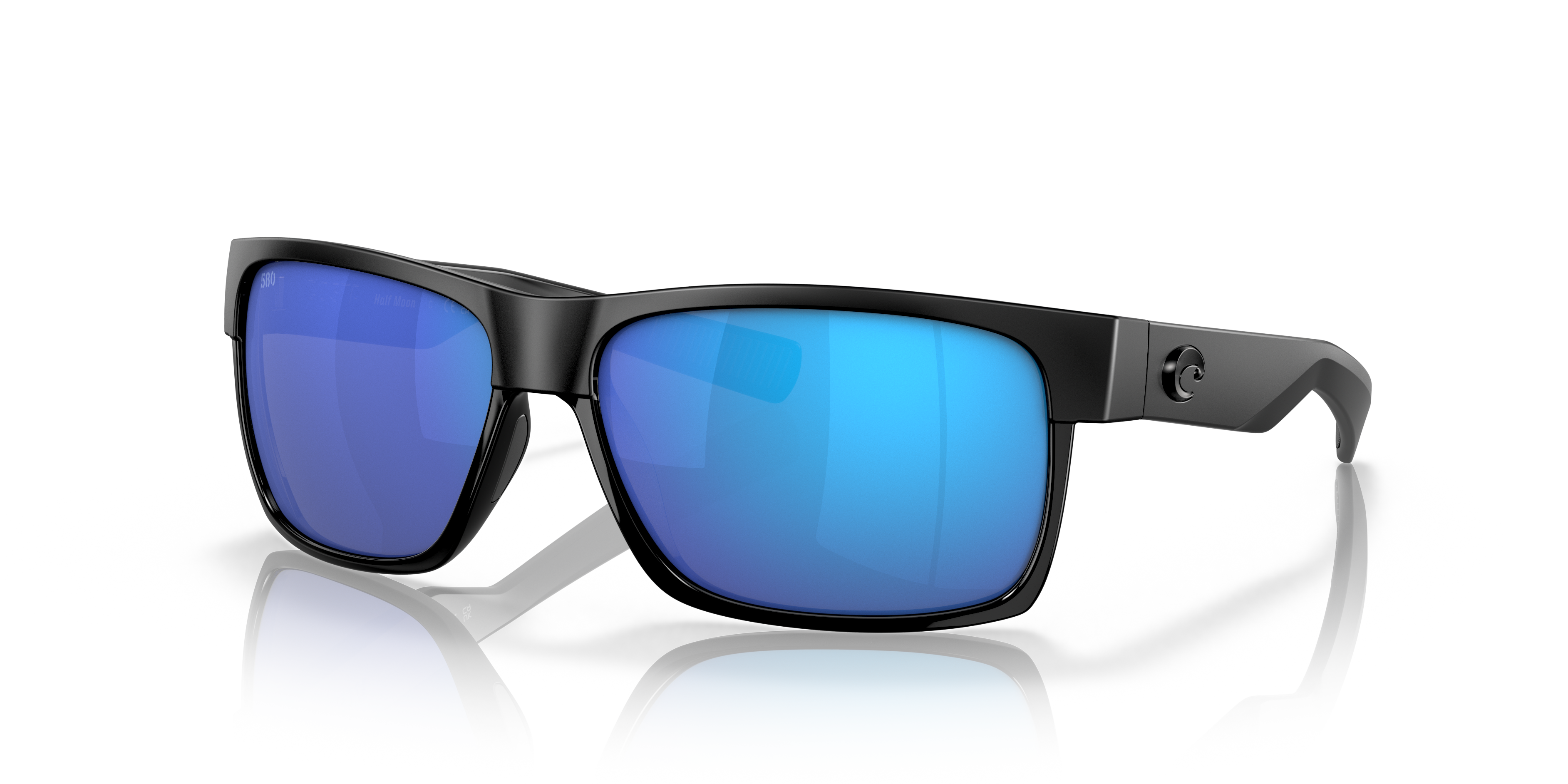 Costa Half Moon M (60-14) with Blue Mirror lenses and Shiny Black
