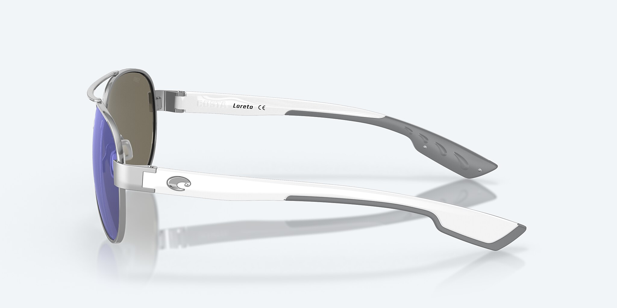Sunglasses Costa Loreto M (56-14) with Blue Mirror lens and Palladium frame Image 3 of 8