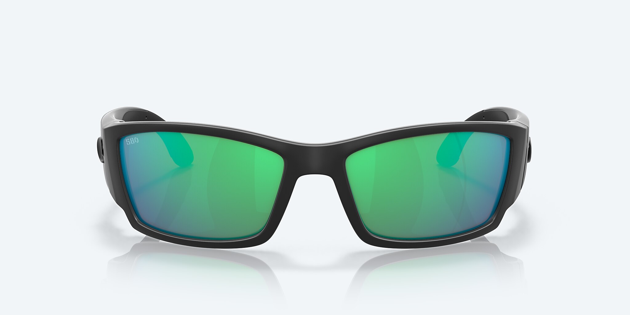 Lunettes de soleil Costa Corbina L (61-18) avec Effet miroir Vert verre et Noir monture Image 2 de 7