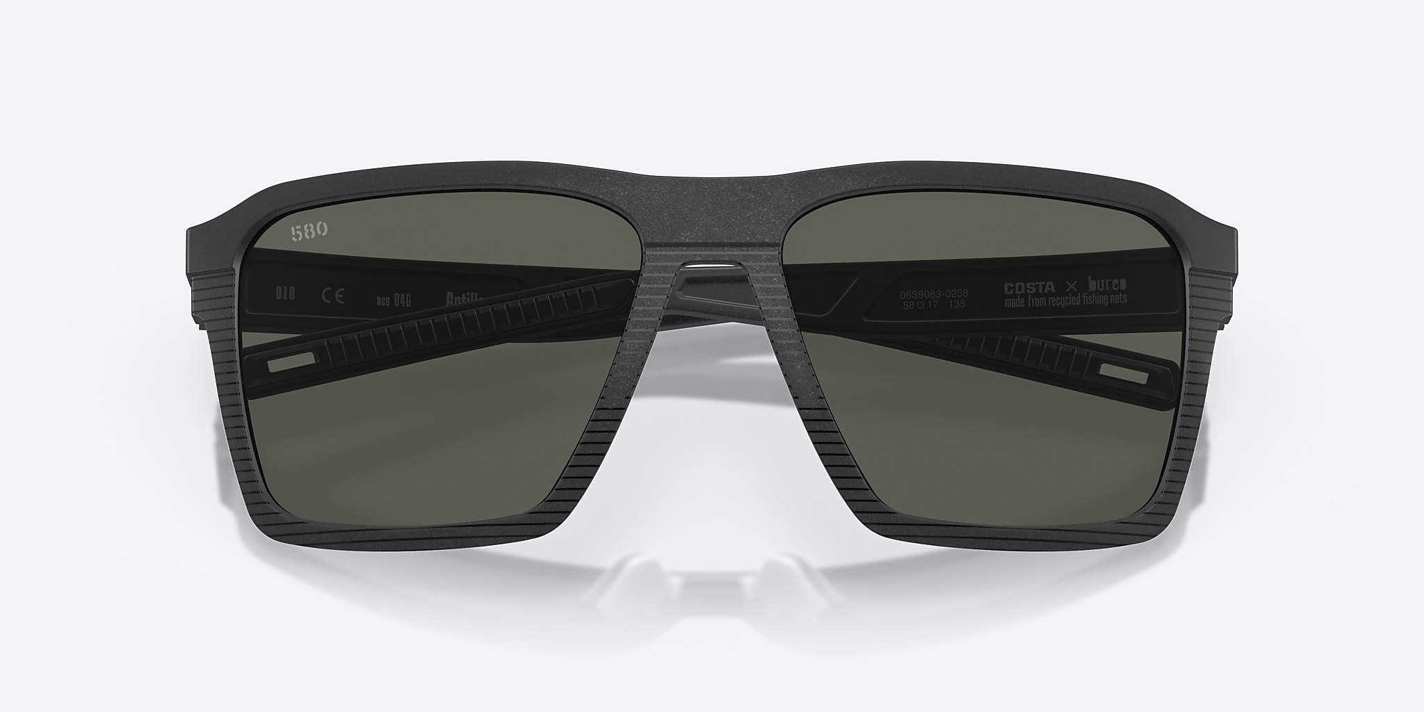 Sunglasses Costa Antille L (58-17) with Gray lens and Net Black frame Image 5 of 8