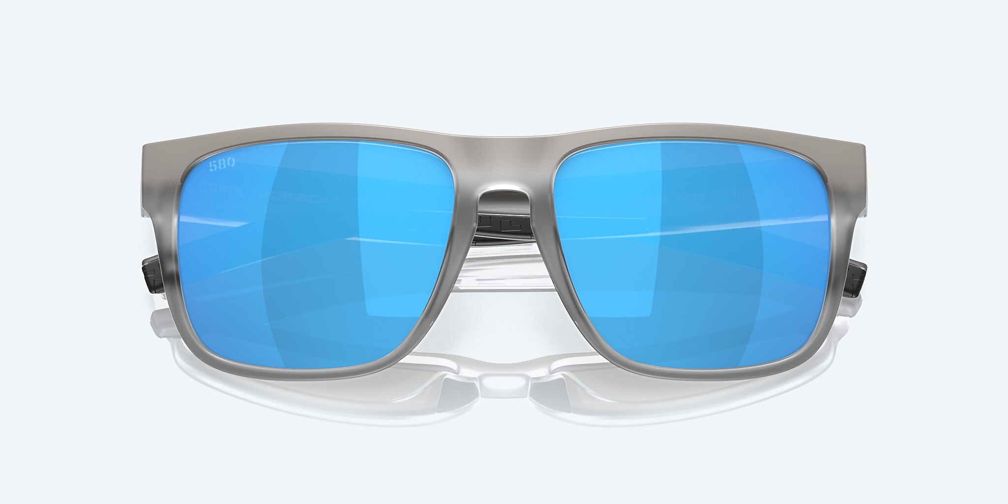 Sunglasses Costa Ocearch® Spearo XXL (56-17) with Blue Mirror lens and Ocearch Matte Fog Gray frame Image 5 of 7