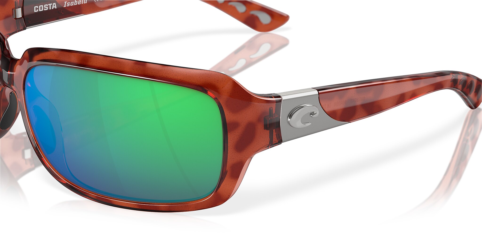 Costa Isabela M (64-16) with Green Mirror lenses and Tortoise
