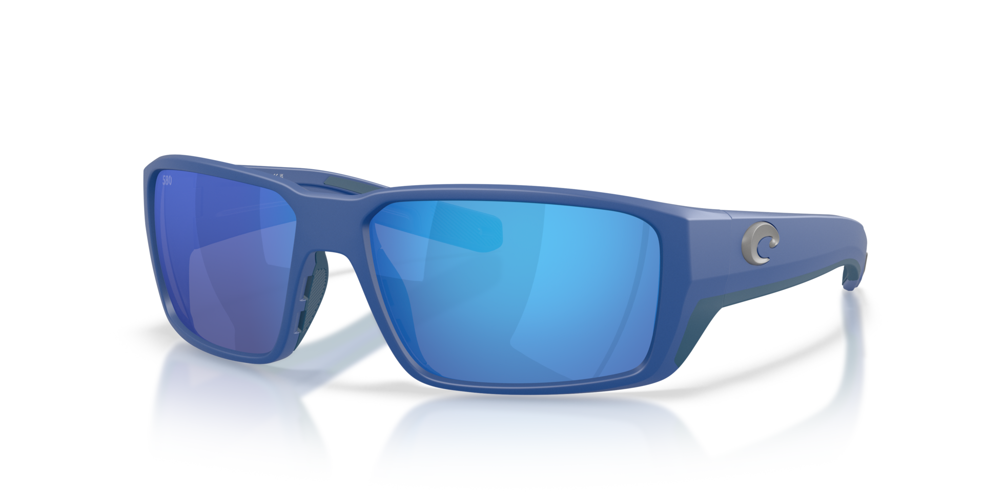 Costa Del Mar Performance Fantail Pro Men's Matte Chesapeake Blue Frame Blue Mirror 580G Polarized Lens Sunglasses 06S9079-90791860