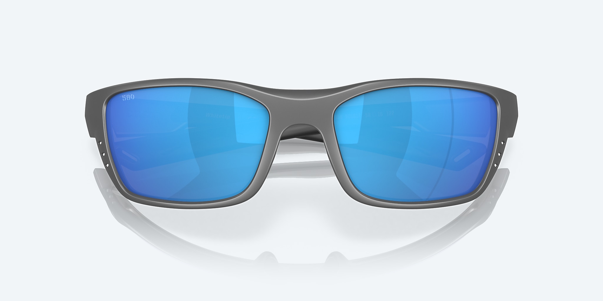 Lunettes de soleil Costa Whitetip M (58-18) avec Effet miroir Bleu verre et Gris mat monture Image 5 de 7